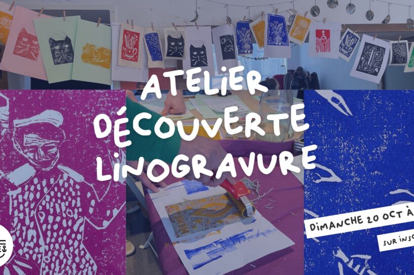 Atelier Linogravure⎟ Péniche le Bus magique