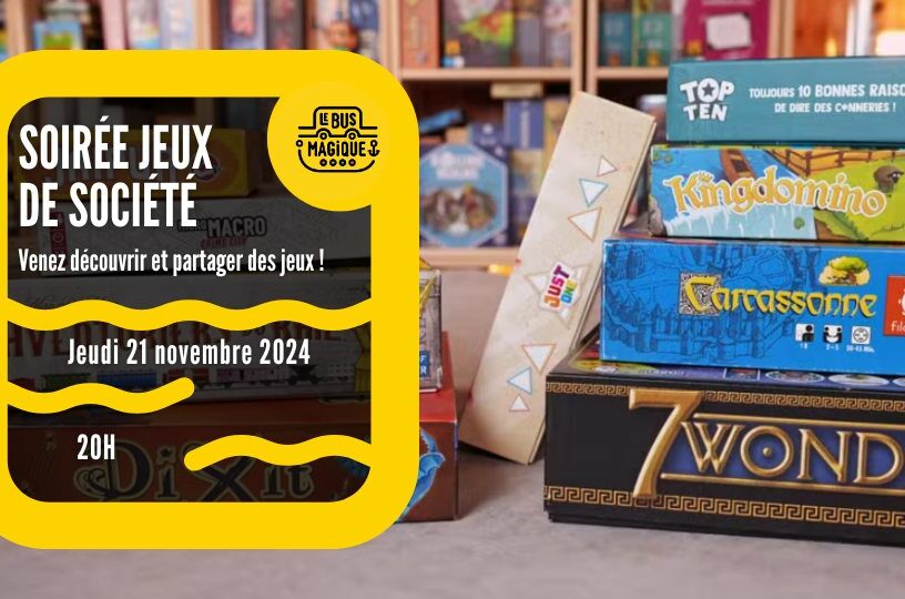 Soirée jeux de société | Péniche le Bus magique