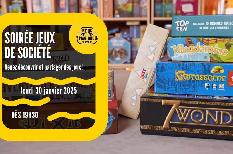 Soirée jeux de société | Péniche le Bus magique