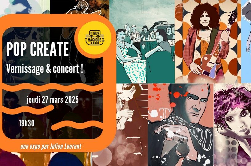 POP CREATE : vernissage & concert !⎟ Péniche le Bus magique