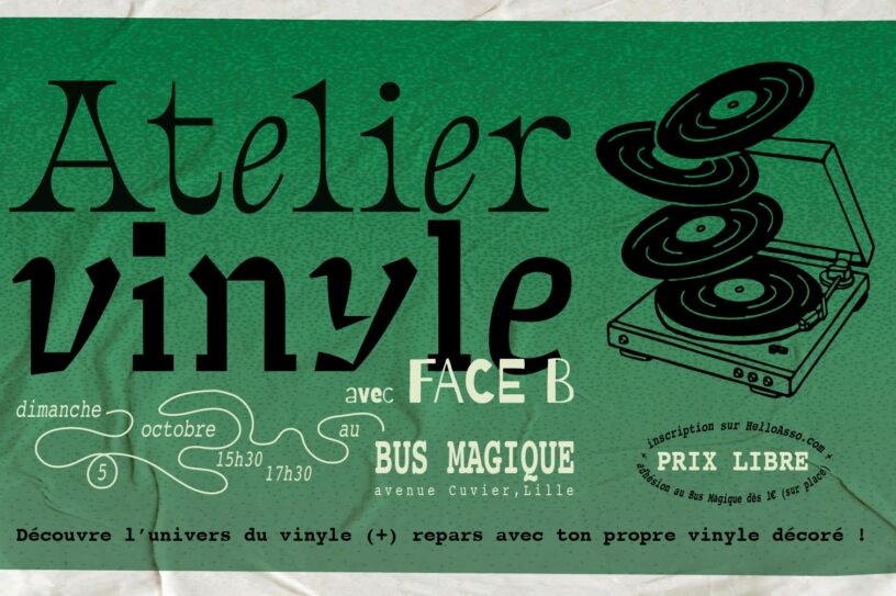 Atelier VINYLE – FACE B⎟ Péniche le Bus magique