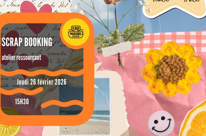 Atelier scrapbooking – par Esprits Libres / Péniche le Bus magique