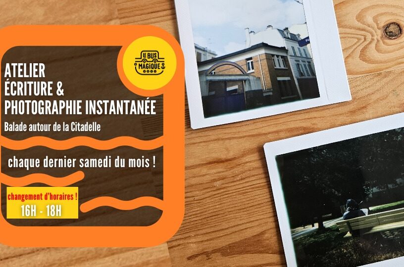 Ecriture & photographie instantanée : atelier / Péniche le Bus magique