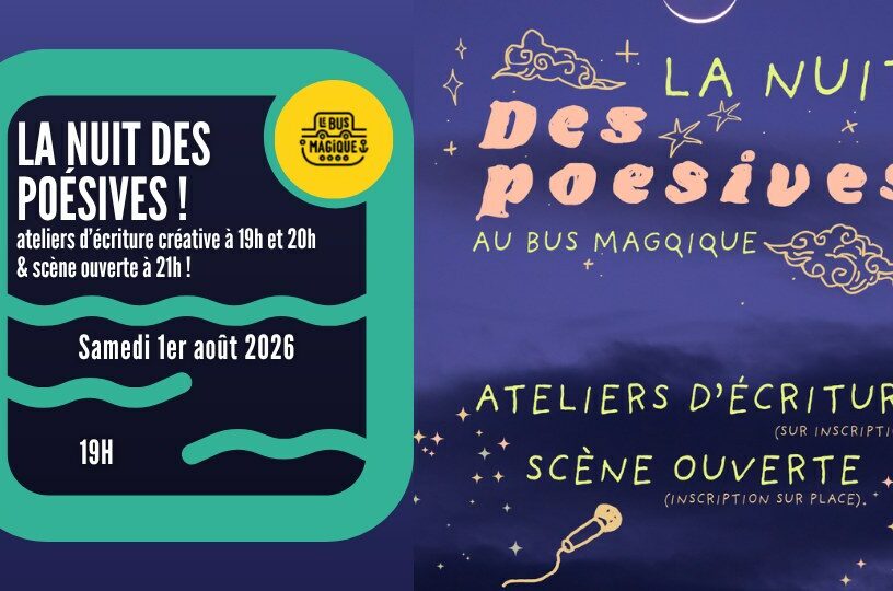 LA NUIT DES POESIVES : scène ouverte + ateliers d&rsquo;écriture !