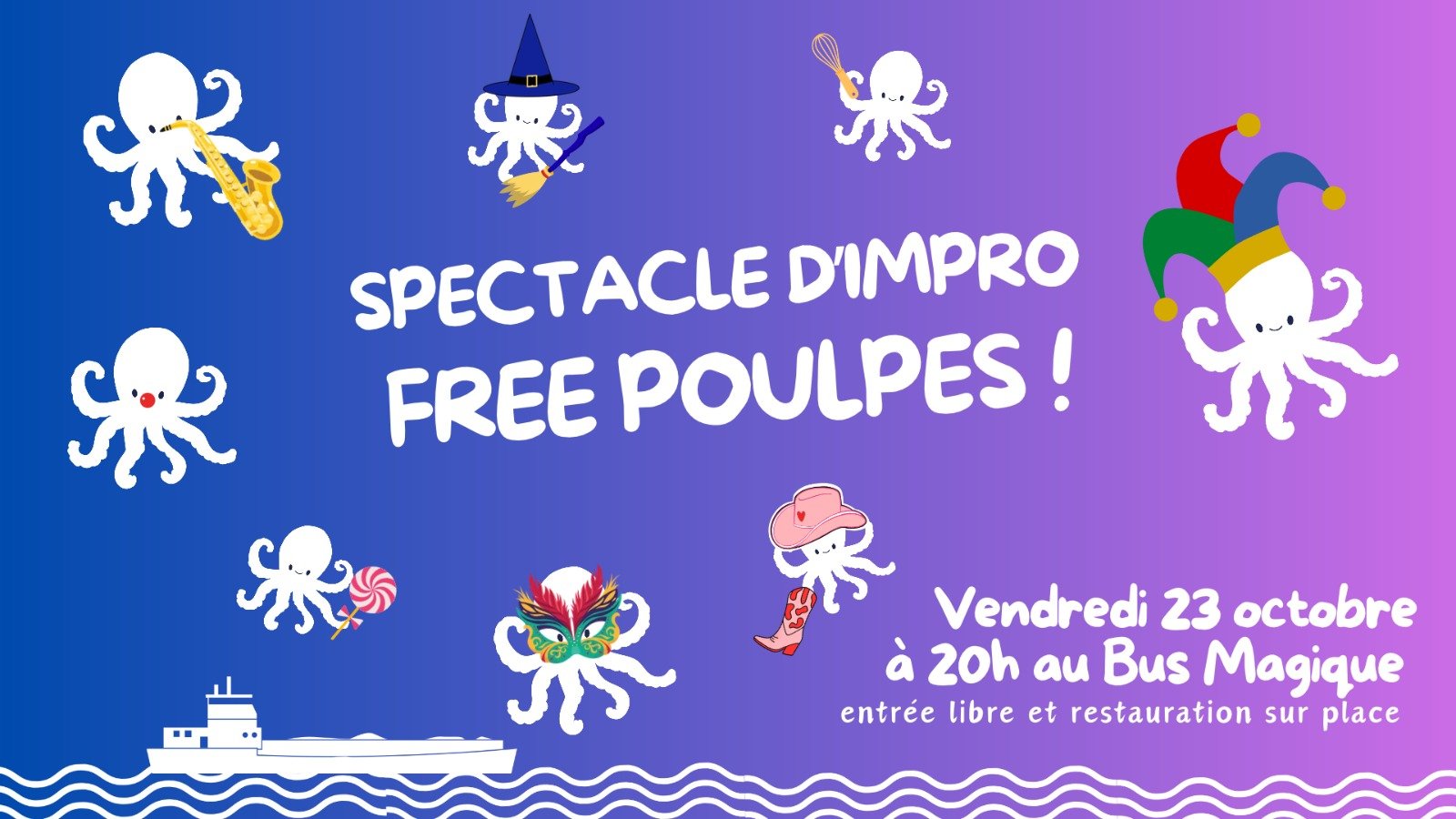 FREE POULPES ! – Cabaret d&rsquo;Impro