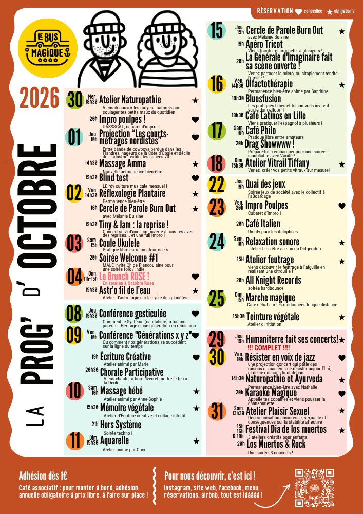 Programmation du mois du Bus Magique